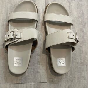 DV by Dolce Vita Off-White Slide Sandals